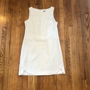 Ann Taylor Classic White Sleeveless Sheath Dress